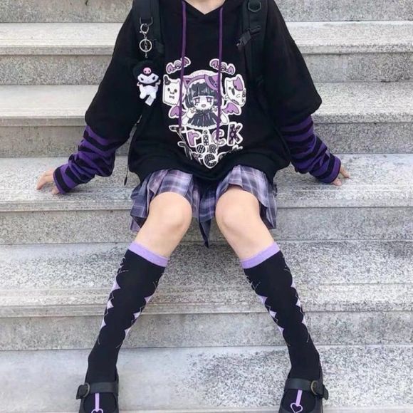 Trick or Treat Lolita Pullover Sweater Halloween Hoodie - Picture 4 of 9